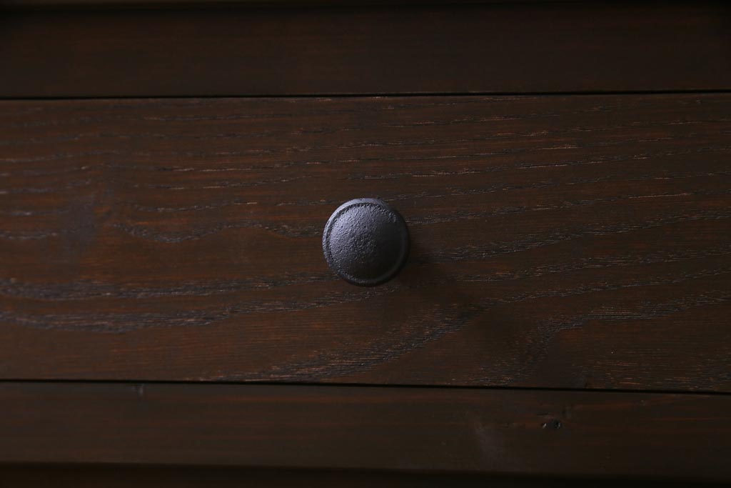 ラフジュ工房オリジナル　建具リメイク　懐かしく落ち着いた雰囲気の引き出し付きテレビボード(収納棚、サイドボード、戸棚)
