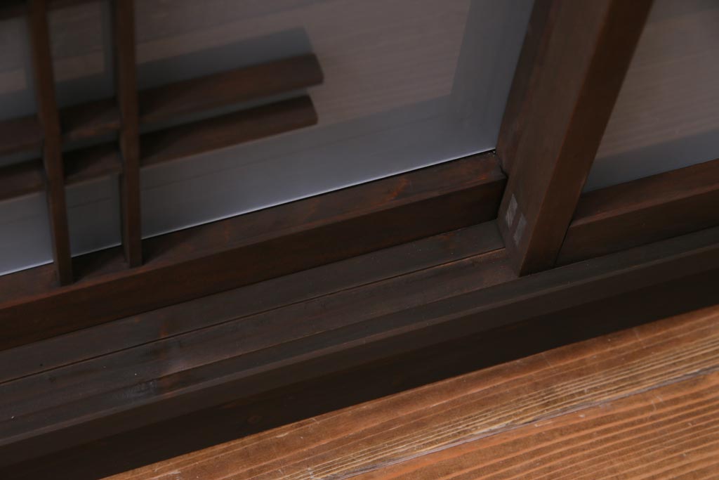 ラフジュ工房オリジナル　建具リメイク　懐かしく落ち着いた雰囲気の引き出し付きテレビボード(収納棚、サイドボード、戸棚)