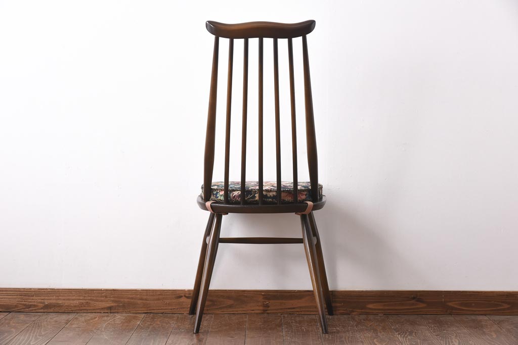 ヴィンテージ家具　イギリスビンテージ　ERCOL(アーコール)　ゴールドスミス　クッション付きダイニングチェア(椅子)(1)