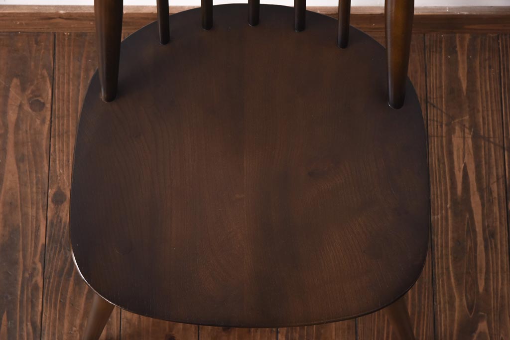 ヴィンテージ家具　イギリスビンテージ　ERCOL(アーコール)　ゴールドスミス　クッション付きダイニングチェア(椅子)(2)
