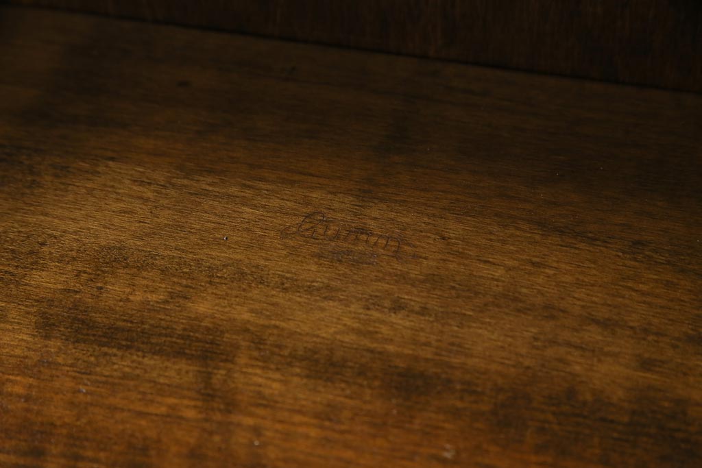 アンティーク家具　イギリスアンティーク　ステンドグラス入り!　明るいオーク材の色合いが魅力的なスタッキングブックケース(本箱)