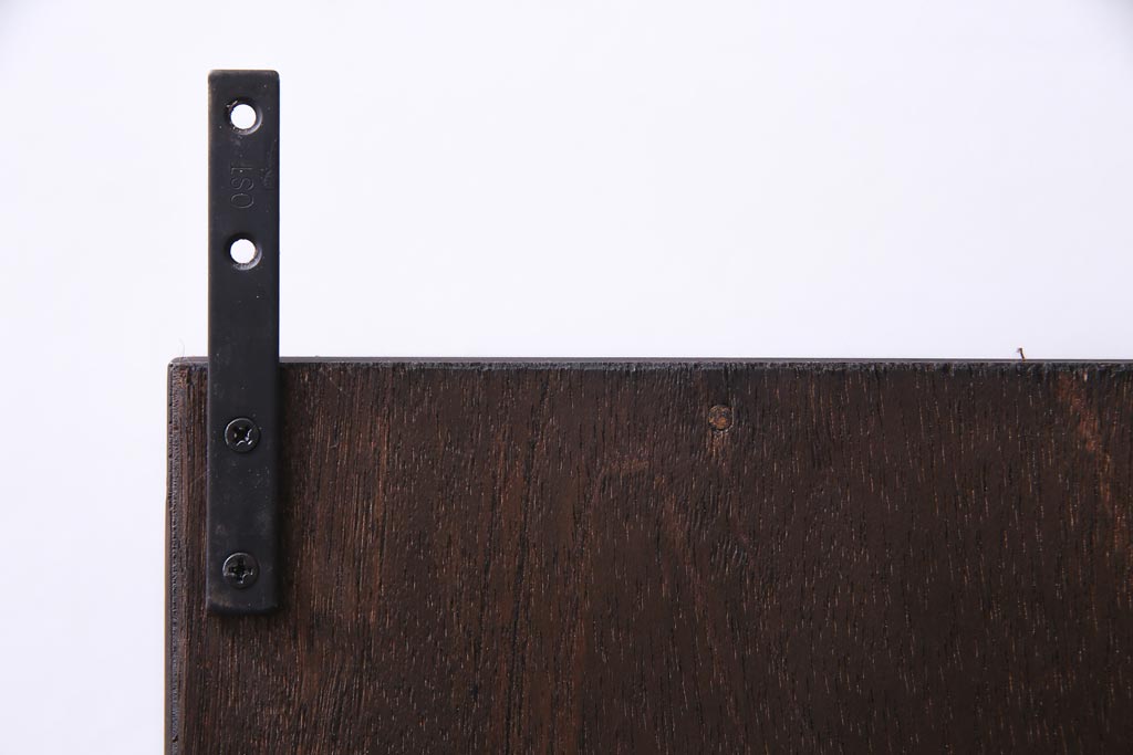 ラフジュ工房オリジナル　3×3マス　チェッカー模様に扉が付いた壁掛けマス目棚・右開き(収納棚、ウォールシェルフ、吊り戸棚)