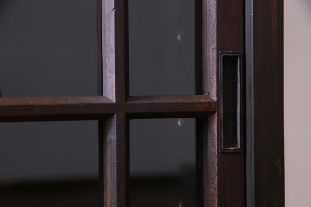 ラフジュ工房オリジナル　古建具リメイク　大正ロマンテイストの収納棚(戸棚、本箱、サイドキャビネット)