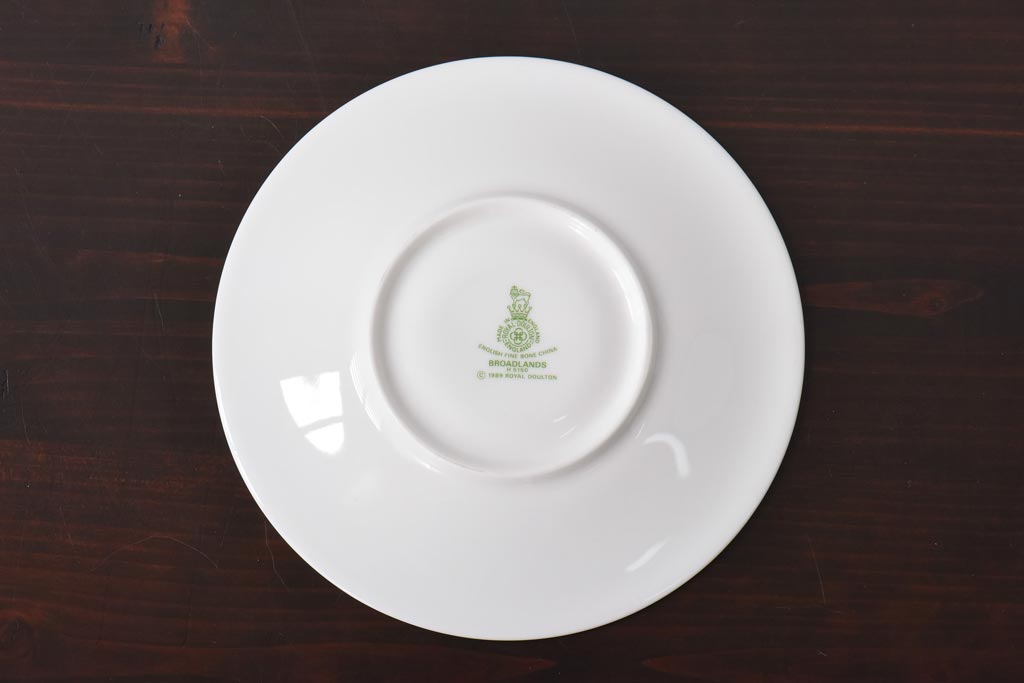 未使用品　ROYAL DOULTON(ロイヤルドルトン)　廃盤　BROADLANDS(ブロードランド)　カップ&ソーサー2客セット(洋食器)