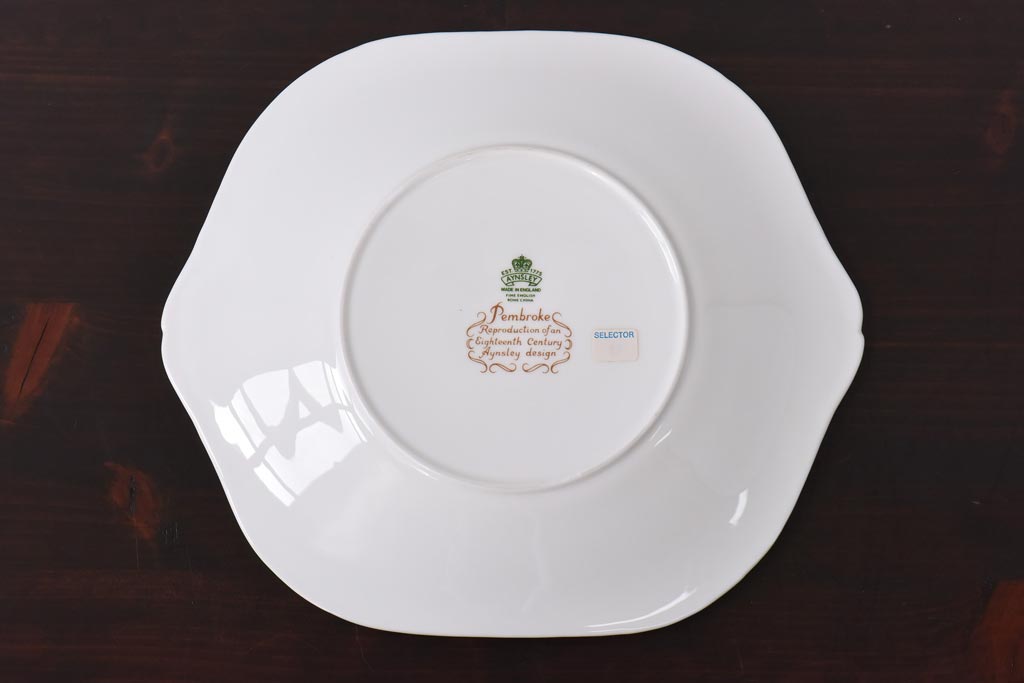 未使用品　AYNSLEY(エインズレイ)　Pembroke(ペンブロック)　BBプレート(盛皿、洋食器)