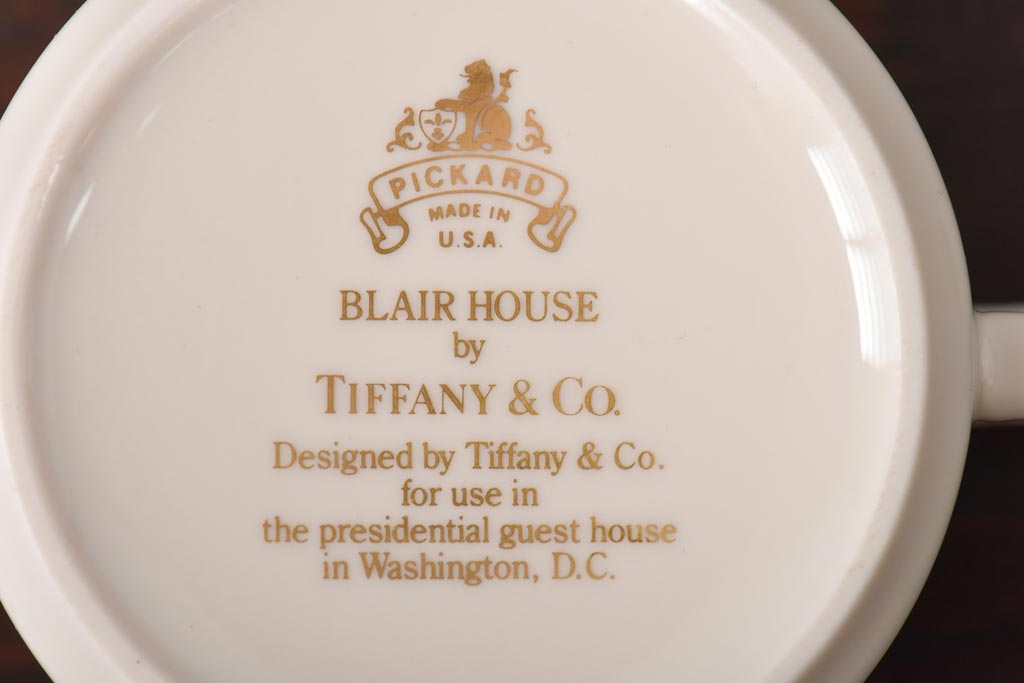 中古美品　Tiffany&Co.(ティファニー)　Blair House　コーヒーカップ&ソーサー(洋食器)