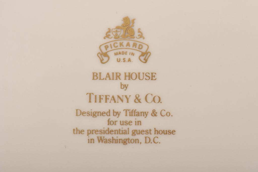 中古　TIFFANY(ティファニー)　BLAIR HOUSE(ブレアハウス)　21cmプレート3枚セット