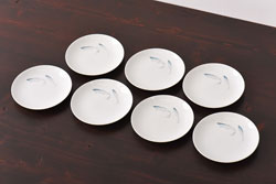 和製アンティーク　沈金蒔絵　波模様がユニークな蓋付き木製椀(漆器、和食器)4客セット