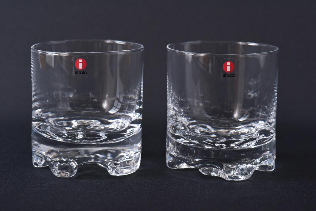 フィンランド製　未使用　iittala(イッタラ)　箱付き　Tapio Wirkkala(タピオ・ヴィルカラ)　GAISSA(ガイサ)　オールド　ペアグラス