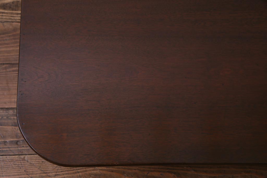アンティーク家具　和製アンティーク　楠の木　なめらかな木肌が品のあるちゃぶ台(ローテーブル、折り畳みテーブル、花台)