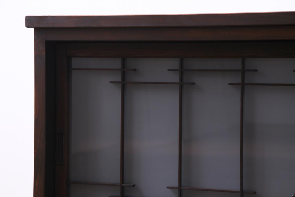 ラフジュ工房オリジナル　引き出し付き　和の風情を感じる古建具をリメイクした戸棚(収納棚、リビングボード)