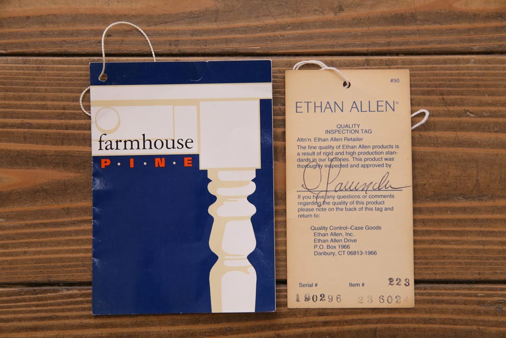 中古　ETHAN ALLEN(イーセンアーレン)　FARMHOUSE PINE カントリースタイルのダイニングテーブル(エクステンションテーブル)