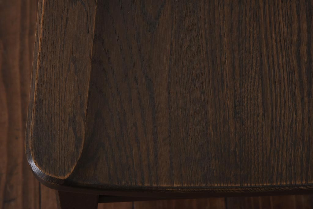 中古　神戸家具　永田良介商店　素朴なアンティークスタイルを楽しめるスカシ型食堂椅子(チェア、イス)(2)
