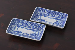 明治期　九谷　金襴手　赤絵　約12cm　3.9寸　華やかな色合いが美しい小皿5枚セット(金彩、和皿、和食器、三寸九分)(R-075477)