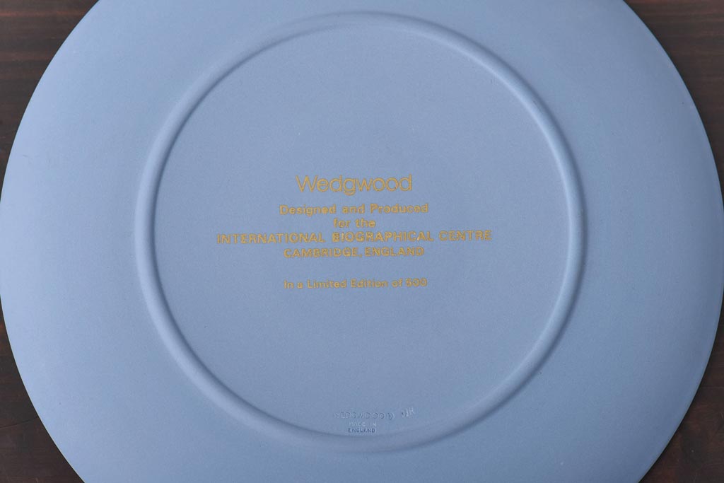 中古　イギリス Wedgwood(ウェッジウッド)　ジャスパー　記念プレート(皿、ディスプレイ)