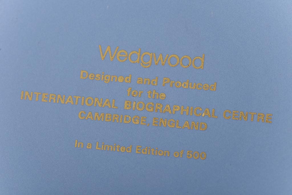 中古　イギリス Wedgwood(ウェッジウッド)　ジャスパー　記念プレート(皿、ディスプレイ)