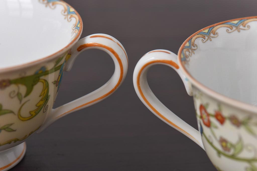 オールドノリタケ(Noritake、日陶)　月桂樹-М　米国輸出向　カップ&ソーサー2客セット(洋食器)