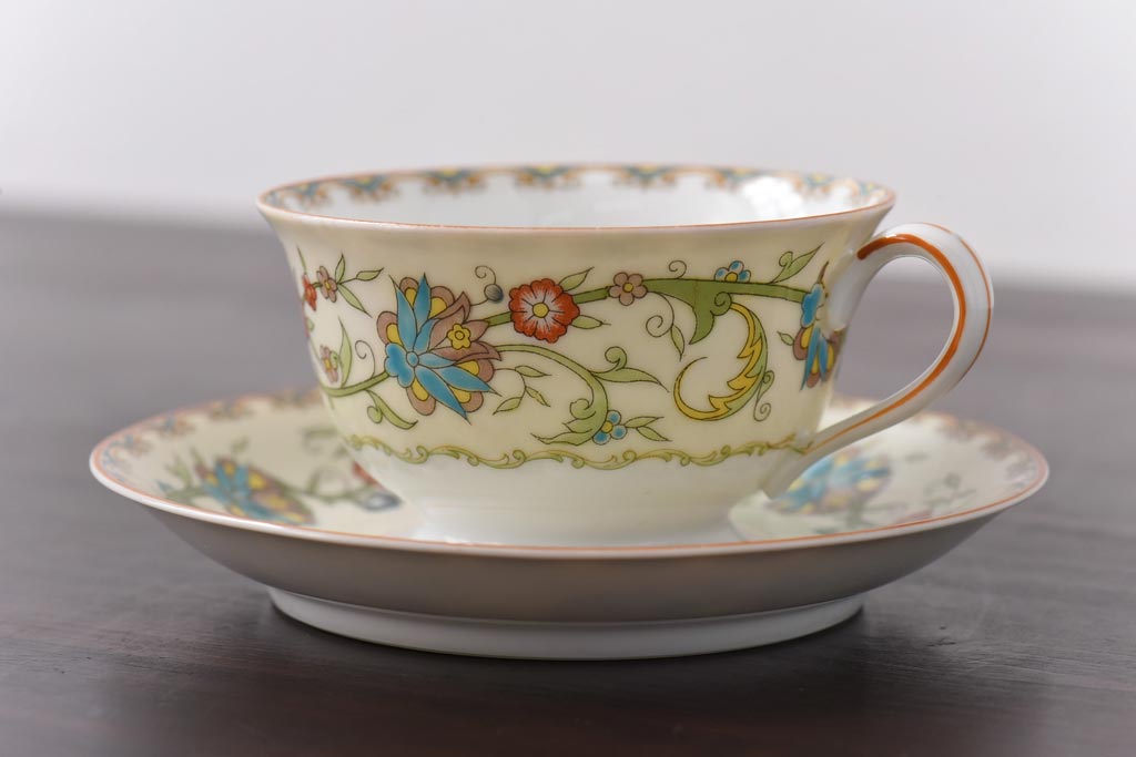 オールドノリタケ(Noritake、日陶) 月桂樹-日陶印 カップ&ソーサー