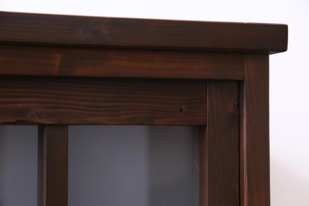 ラフジュ工房オリジナル　引き出し付きのデザインが素敵な古建具リメイクのテレビボード(ローボード)