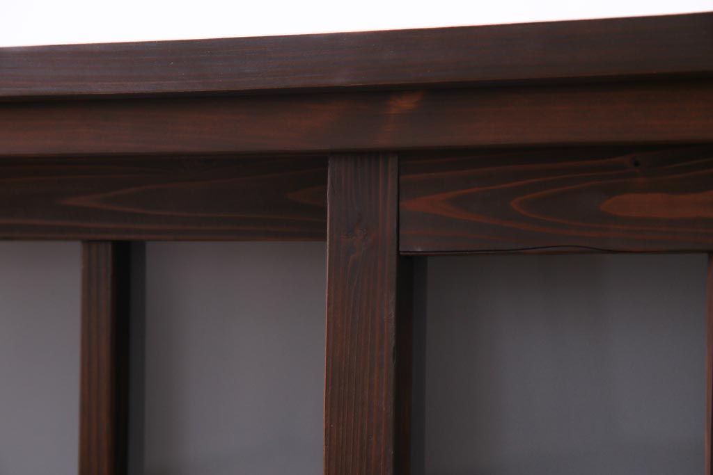 ラフジュ工房オリジナル　引き出し付きのデザインが素敵な古建具リメイクのテレビボード(ローボード)