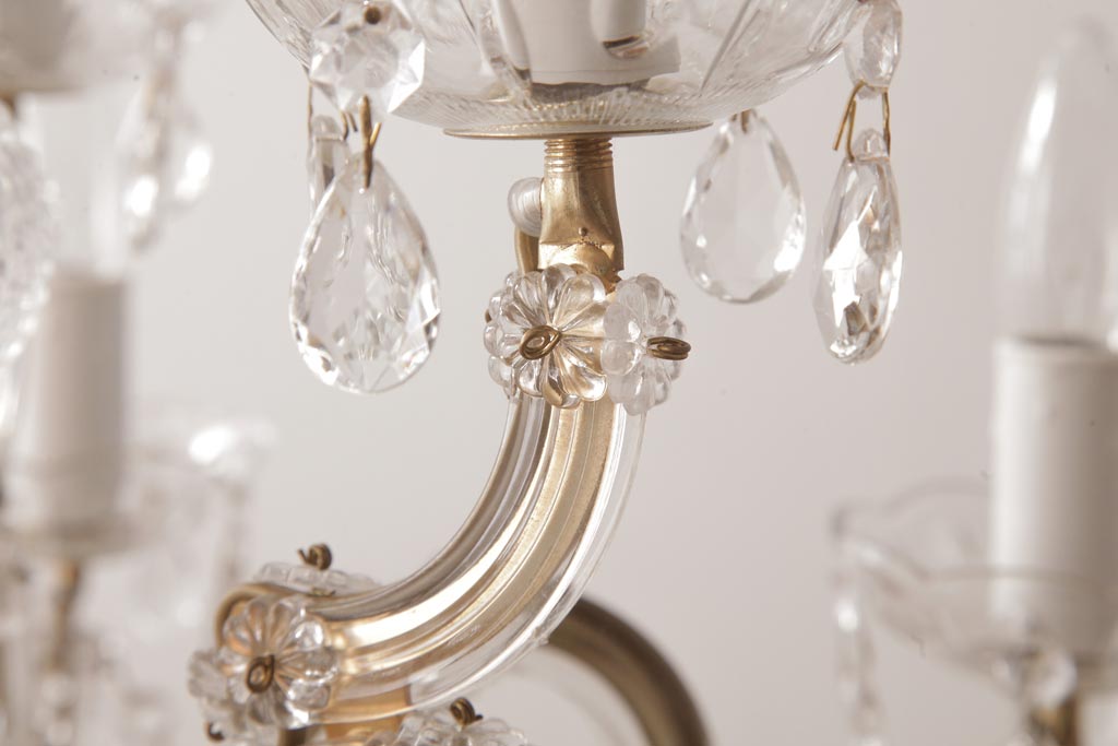 イタリア 高級品! ベネチアンガラス 存在感抜群のガラスドロップシャンデリア(9灯、天井照明、ヴェネツィアン・グラス) | ラフジュ工房