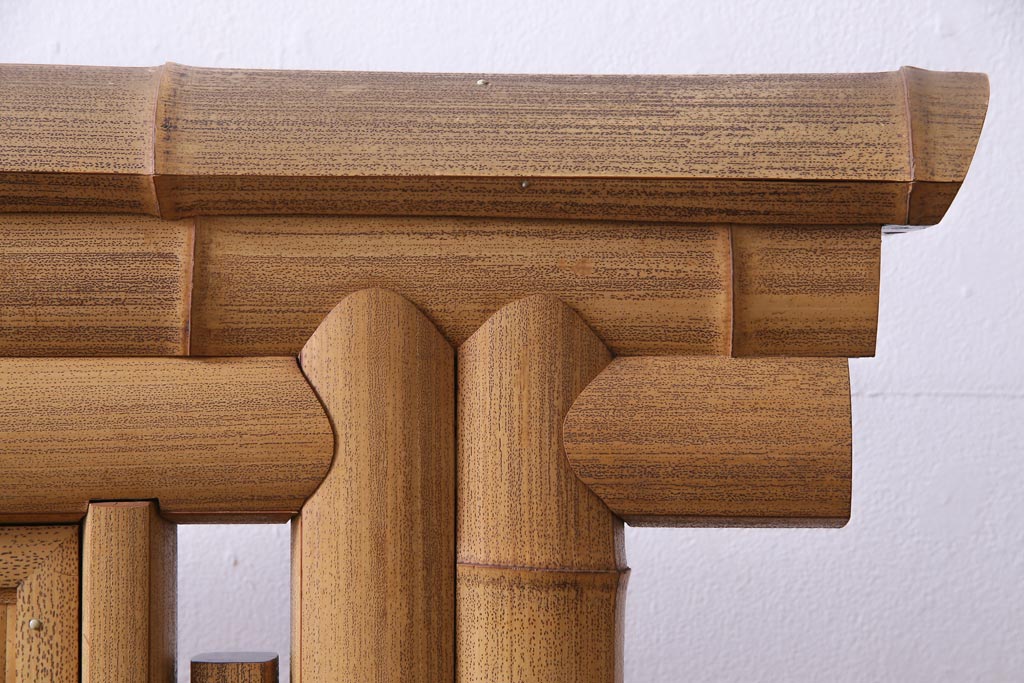 R-035027 中古 竹細工 立体的な意匠が存在感を放つ衝立 間仕切り 定価 