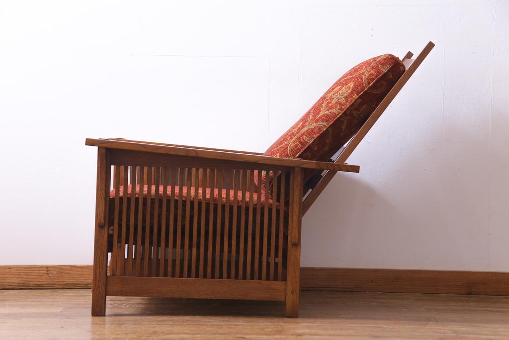 中古　Stickley(スティックレー、スティックレイ)　モリス　リクライナー　アームチェア(1Pソファ、リクライニングチェア)(定価約70万円)