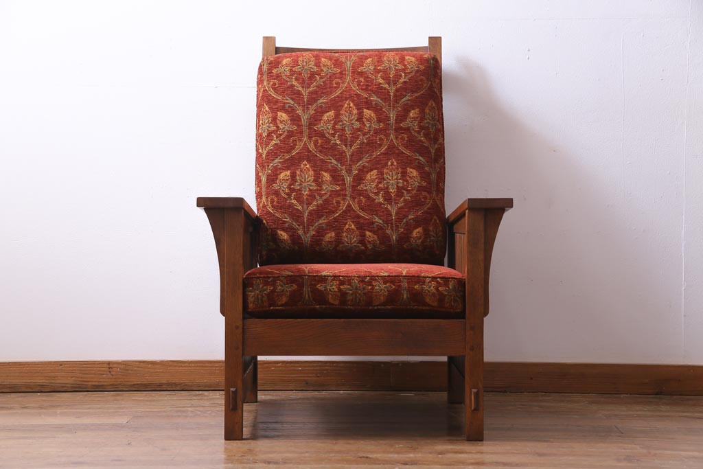 中古　Stickley(スティックレー、スティックレイ)　モリス　リクライナー　アームチェア(1Pソファ、リクライニングチェア)(定価約70万円)