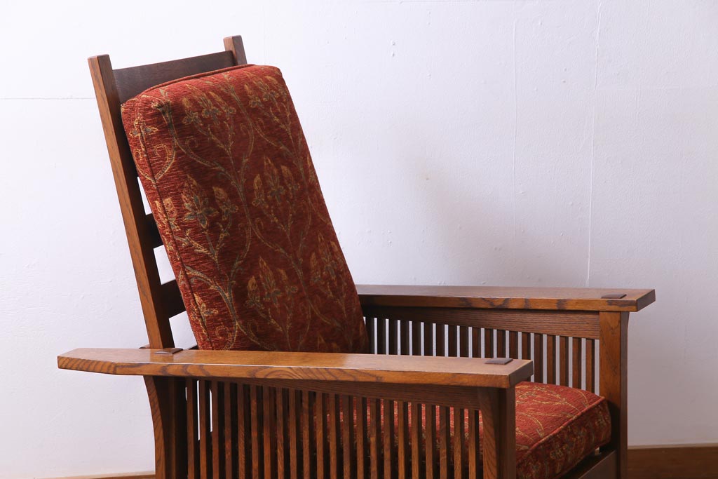 中古　Stickley(スティックレー、スティックレイ)　モリス　リクライナー　アームチェア(1Pソファ、リクライニングチェア)(定価約70万円)