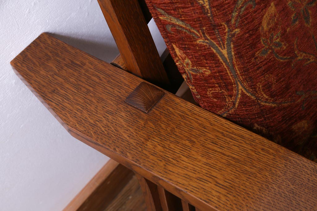 中古　Stickley(スティックレー、スティックレイ)　モリス　リクライナー　アームチェア(1Pソファ、リクライニングチェア)(定価約70万円)