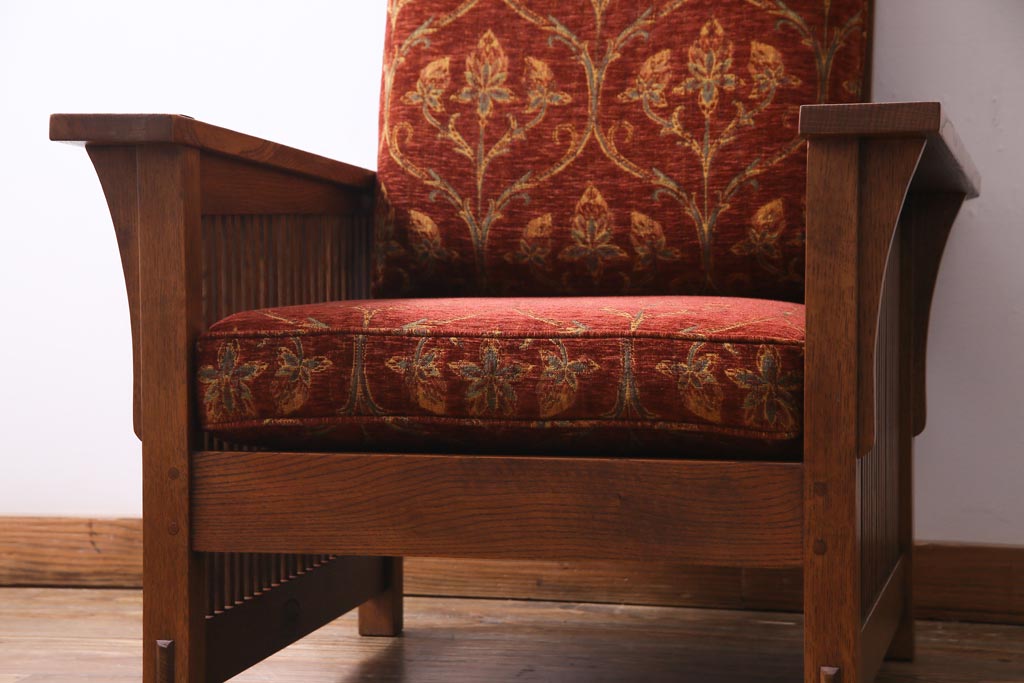 中古　Stickley(スティックレー、スティックレイ)　モリス　リクライナー　アームチェア(1Pソファ、リクライニングチェア)(定価約70万円)
