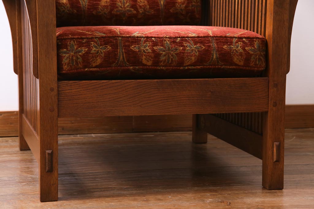 中古　Stickley(スティックレー、スティックレイ)　モリス　リクライナー　アームチェア(1Pソファ、リクライニングチェア)(定価約70万円)