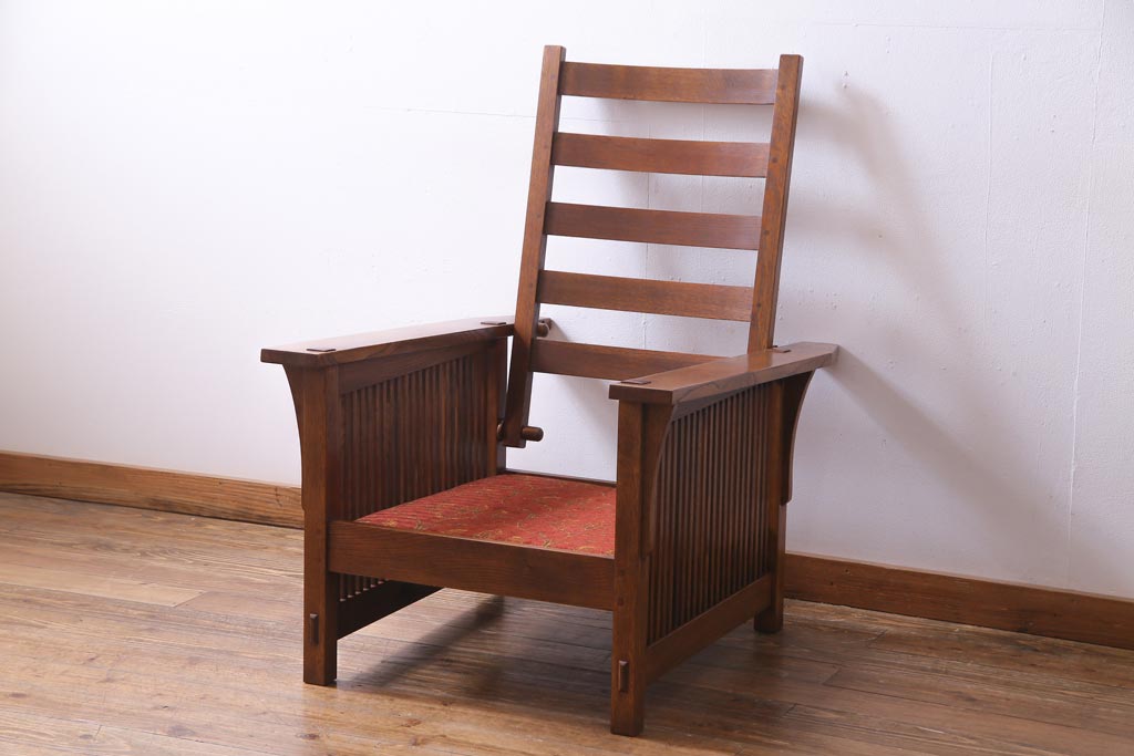 中古　Stickley(スティックレー、スティックレイ)　モリス　リクライナー　アームチェア(1Pソファ、リクライニングチェア)(定価約70万円)