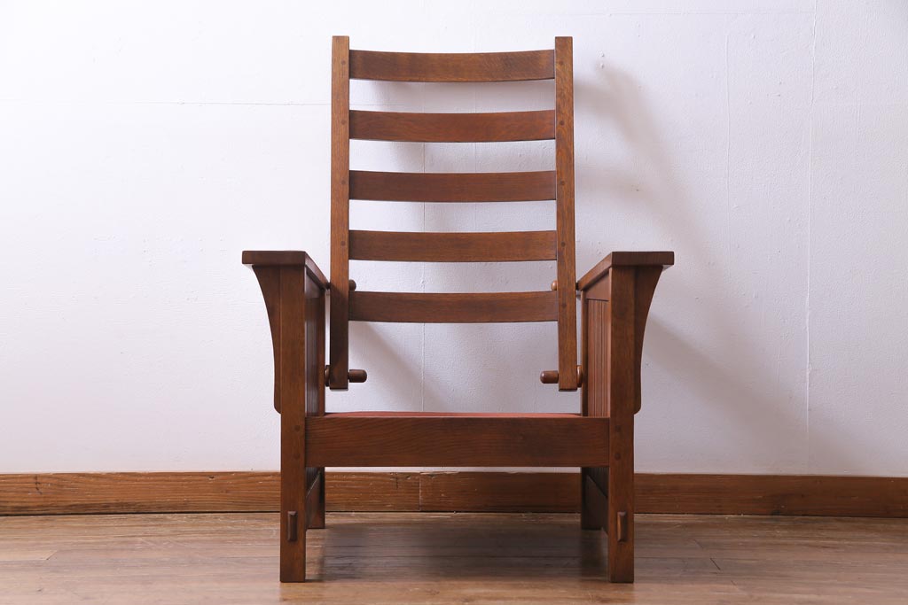 中古　Stickley(スティックレー、スティックレイ)　モリス　リクライナー　アームチェア(1Pソファ、リクライニングチェア)(定価約70万円)