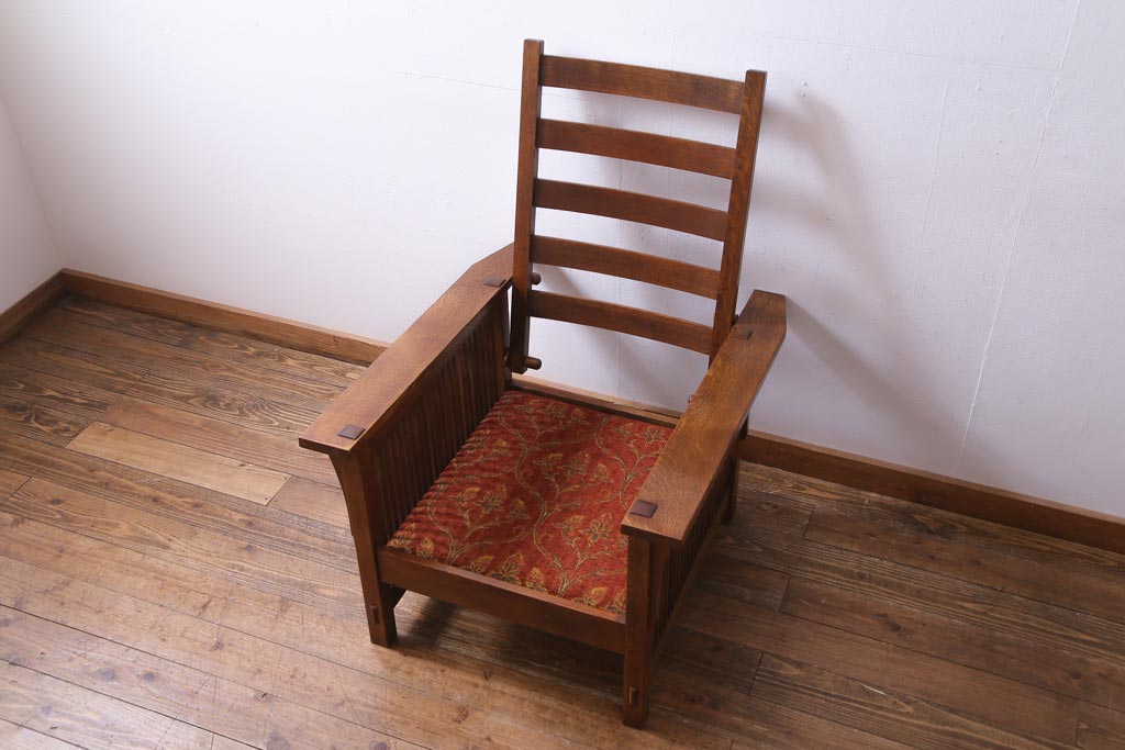 中古　Stickley(スティックレー、スティックレイ)　モリス　リクライナー　アームチェア(1Pソファ、リクライニングチェア)(定価約70万円)