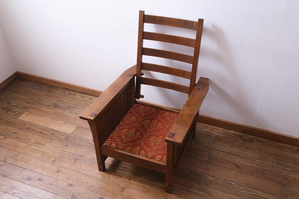 中古　Stickley(スティックレー)　モリス　リクライナー　アームチェア(1Pソファ、リクライニングチェア)(定価約70万円)