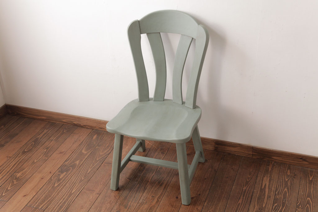 中古輸入家具　オランダ製　優しげなアースカラーが素敵なダイニングチェア(椅子)