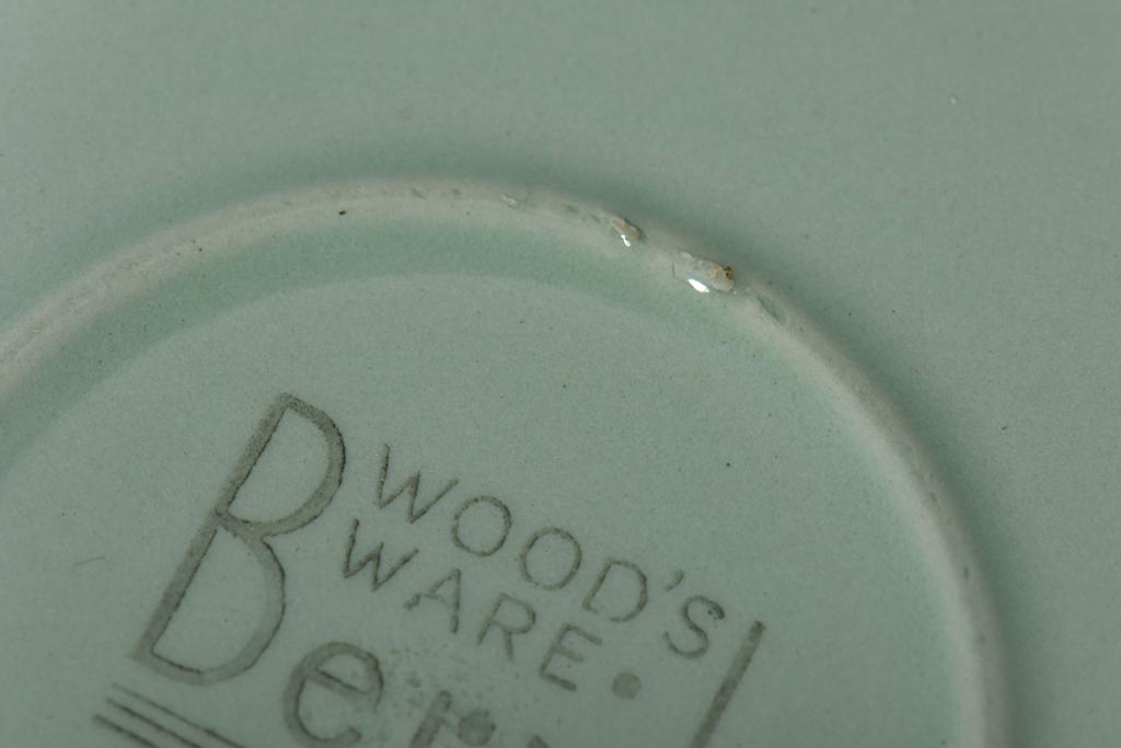 イギリス　Woods Ware(ウッズウェア)　beryl(ベロル)　カップ&ソーサー2客セット(洋食器)(1)