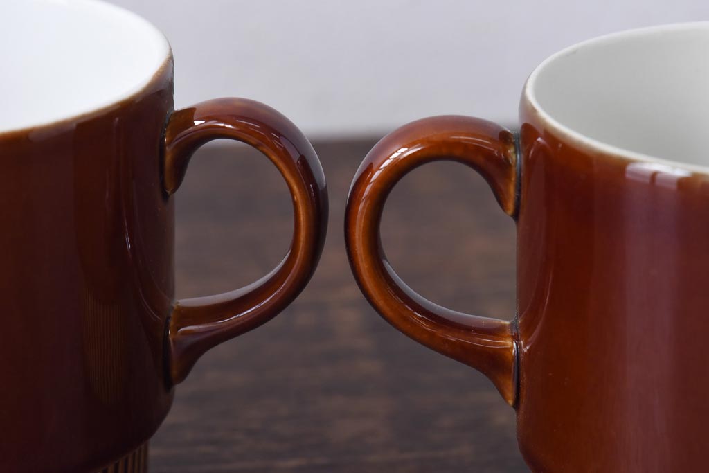 イギリスビンテージ　Poole Pottery(プール・ポタリー)　コンパクトシリーズ　カップ&ソーサー3客セット(3)
