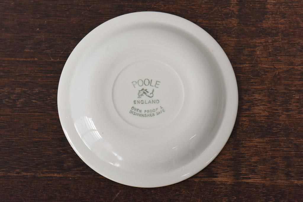 イギリスビンテージ　Poole Pottery(プール・ポタリー)　コンパクトシリーズ　カップ&ソーサー3客セット(3)