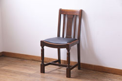 アンティーク家具　イギリスアンティーク　アールデコ様式　高級感のあるシンプルなダイニングチェア(椅子)(1)
