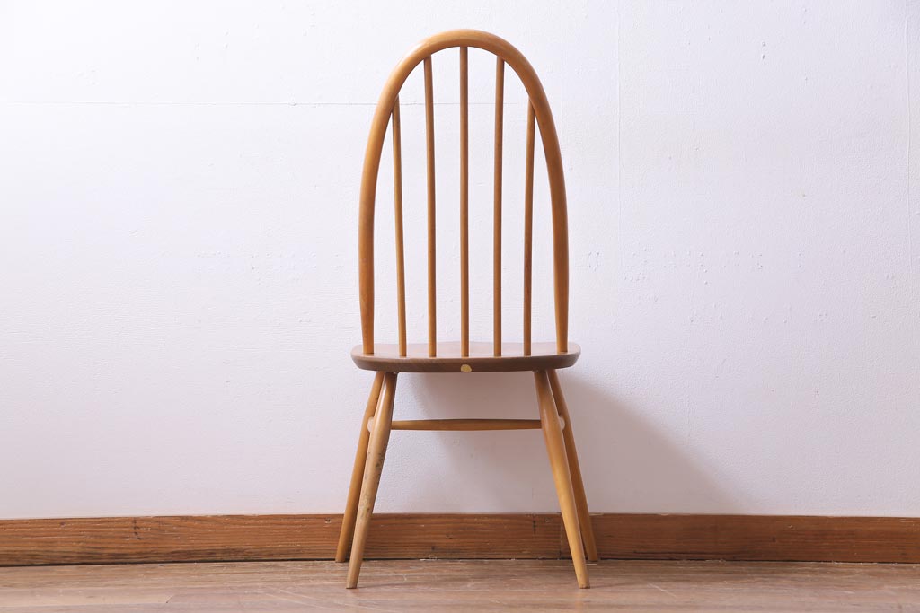 ヴィンテージ家具　イギリスビンテージ　ERCOL(アーコール)　ナチュラルな木味が魅力的なクエーカーチェア(椅子)(1)