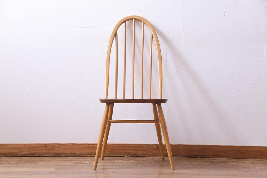 ヴィンテージ家具　イギリスビンテージ　ERCOL(アーコール)　ナチュラルな木味が魅力的なクエーカーチェア(椅子)(2)