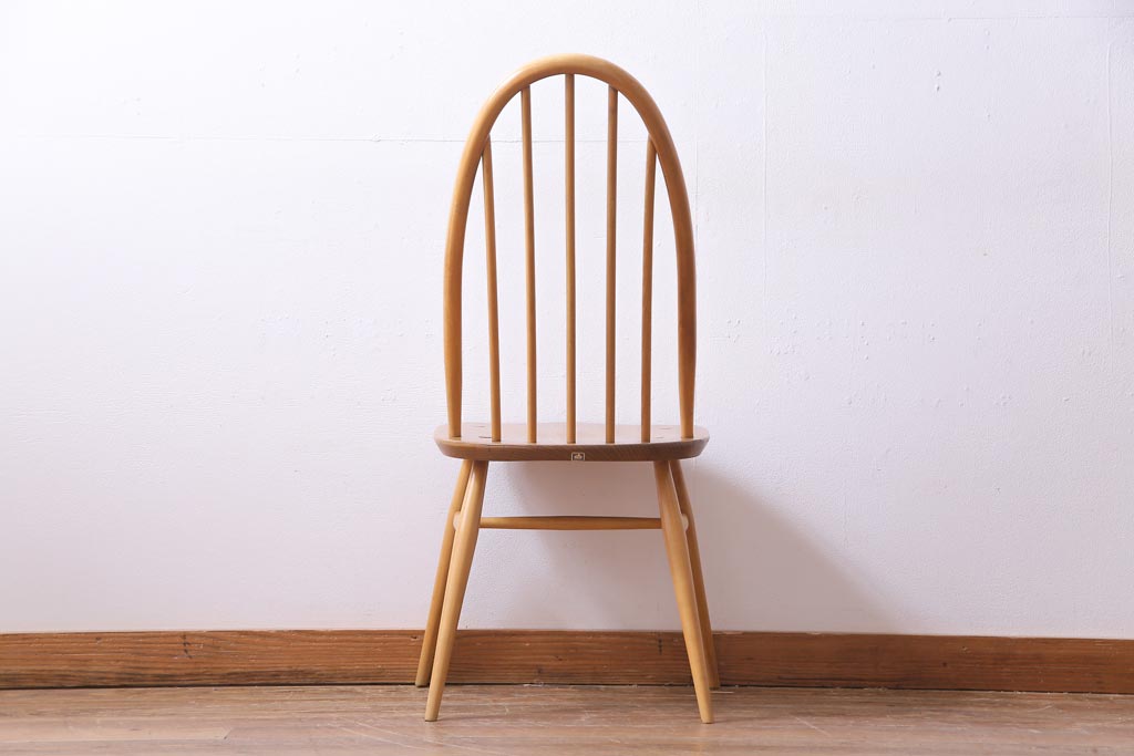 ヴィンテージ家具　イギリスビンテージ　ERCOL(アーコール)　ナチュラルな木味が魅力的なクエーカーチェア(椅子)(2)