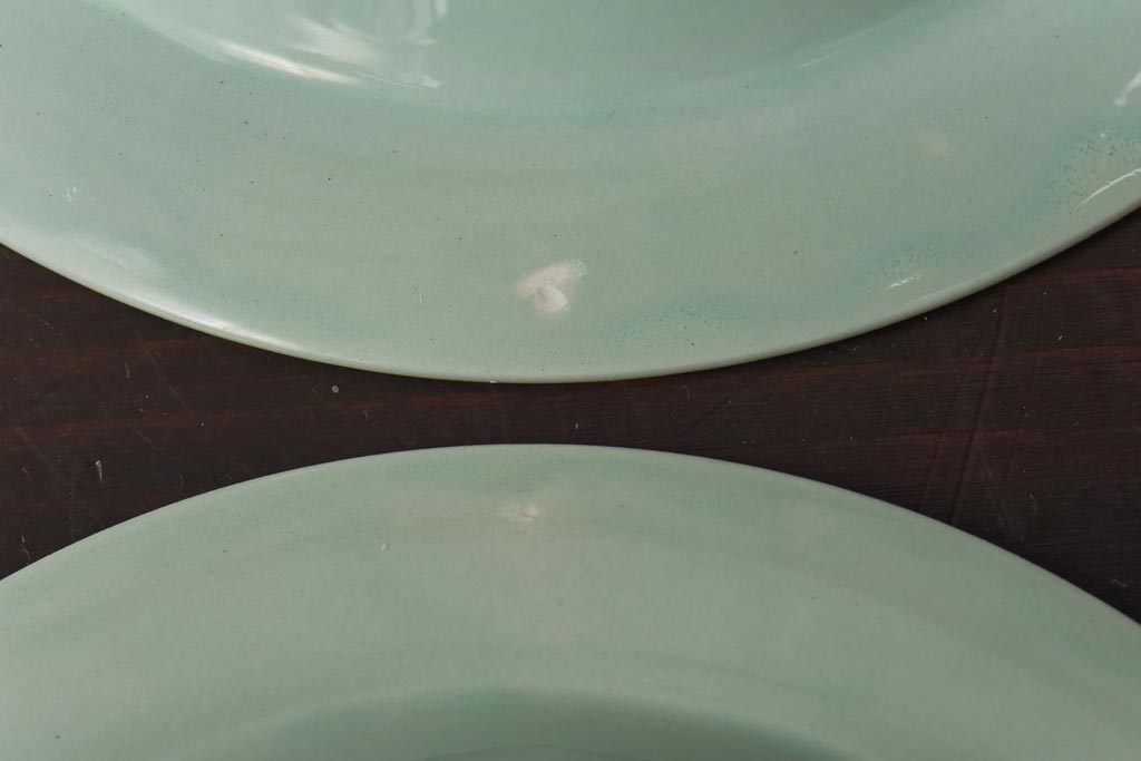 イギリスビンテージ　Woods ware(ウッズウエア)　Beryl(ベロル)　スーププレート3枚セット(シリアルボウル、深皿)(3)