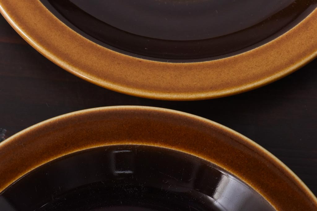 イギリスビンテージ　HORNSEA(ホーンジー)　BRONTE(ブロンテ)シリーズ　トリオ2客セット(カップ、ソーサー、プレート、洋食器)(1)