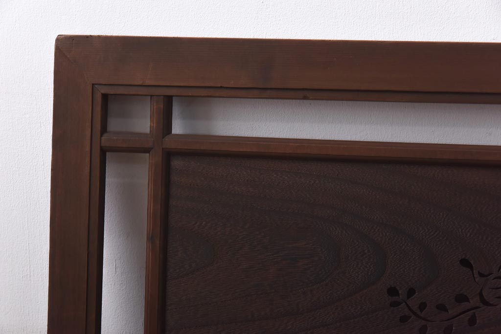 和製アンティーク　桐材くり抜き　桐紋の透かしが上品な欄間(明かり取り、明り取り)(1)
