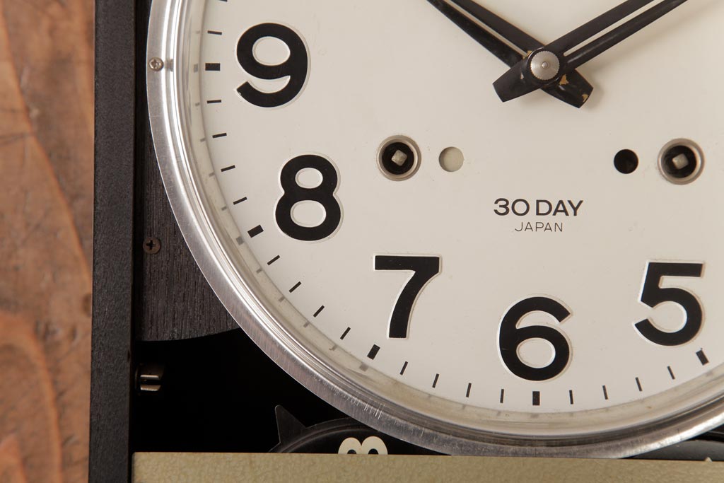 アンティーク雑貨　SEIKO(セイコー)　30DAY・1ヵ月巻　手巻き式　日付曜日付き掛け時計(柱時計、振り子時計)