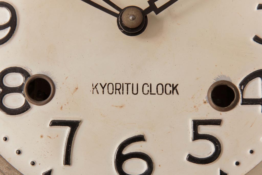 アンティーク雑貨　昭和中期　Mastery 協立時計工業株式会社(KYORITU CLOCK)　手巻き　ゼンマイ式振り子時計(柱時計、壁掛け時計)