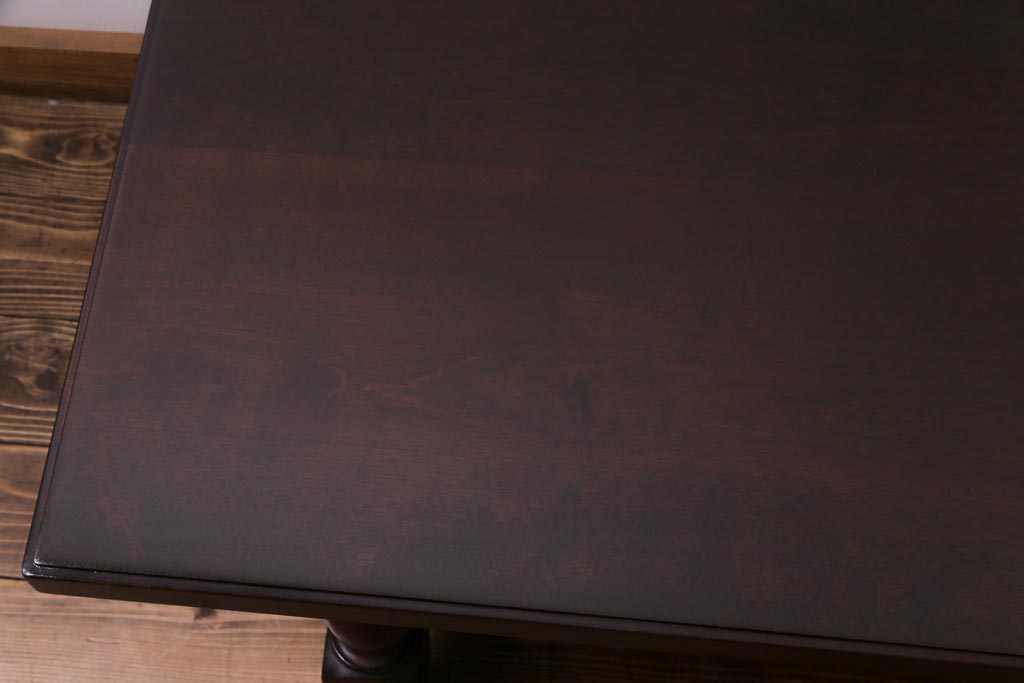 中古美品　松本民芸家具　和洋折衷の空間と相性の良いC型センターテーブル(ローテーブル)(定価約19万円)
